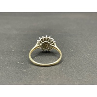 Ladies 9ct Yellow Gold Diamond Cluster Ring