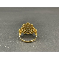 Ladies 21ct Yellow Gold Filigree Design Ring