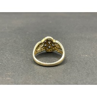 Ladies 9ct Yellow Gold Diamond Cluster Ring