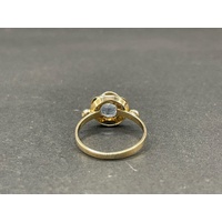 Ladies 14ct Yellow Gold Blue Gemstone Ring