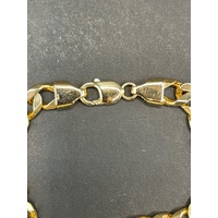 Mens 9ct Yellow Gold Curb Link Bracelet