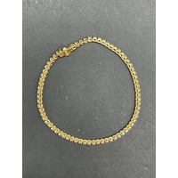 Ladies 18ct Yellow Gold Diamond Tennis Bracelet