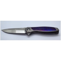 Maxace Perseus Folding Knife Grey Titanium Handle Timascus MagnaCut OM47-0-D