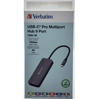 Verbatim USB-C Pro Multiport Hub 9 Port CMH-09