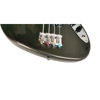 Squier 2 Single Coil Pickups 4 String Jazz Bass Guitar Charcoal Metallic Grey