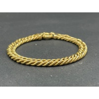 Ladies 18ct Yellow Gold Fancy Curb Link Bracelet