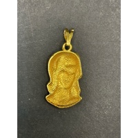 Unisex 18ct Yellow Gold Jesus Religious Pendant