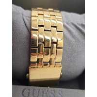 Guess Mens Stainless Steel Classic Oversized Gold Tone Watch U1073G2