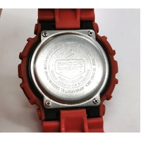 Casio G-Shock GA-100B Analog Digital Resin Strap Men’s Red Watch with Tin Case