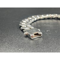 Mens 925 Sterling Silver Curb Link Chunky Bracelet (NEW)