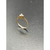 Ladies 9ct Yellow Gold Dante Diamond Ring Fine Jewellery Elegant Design