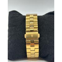 Nixon The Kensington Watch Movin Out Gold Case Steel Bracelet Band Gold Face