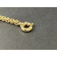 Ladies 9ct Yellow Gold Fancy Knot Like Link Bracelet (Pre-Owned)