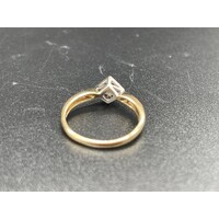 Ladies 9ct Yellow Gold Diamond Ring (Pre-Owned)