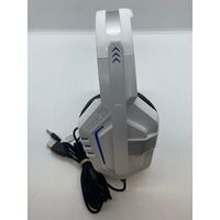 Sonic B Wired Gaming Headset White Lightweight Adjustable Headband