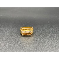 Mens 18ct Yellow Gold CZ Pinky Ring (Pre-Owned)