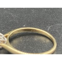 Ladies 9ct Yellow Gold Diamond Ring (Pre-Owned)