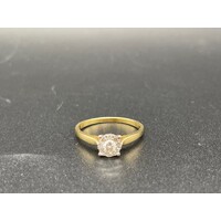 Ladies 18ct Yellow Gold Diamond Ring (Pre-Owned)