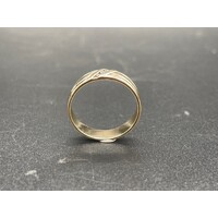 Unisex 9ct Yellow Gold Diamond Ring (Pre-Owned)