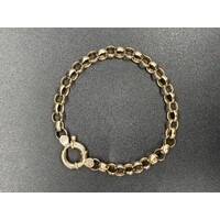 Ladies 9ct Yellow Gold Belcher Link Bracelet