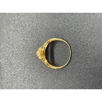 Ladies 21ct Yellow Gold Cubic Zirconia Ring (Pre-Owned)