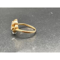 Ladies 9ct Yellow Gold CZ Stone Ring (Pre-Owned)