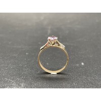 Ladies 9ct Yellow Gold Purple Gemstone Ring (Pre-Owned)