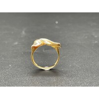 Ladies 18ct Yellow Gold CZ Ring (Pre-Owned)