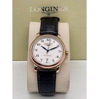 Longines Master Collection 18K Gold L2.628.8 38.5mm Automatic Leather Watch