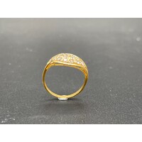 Ladies 21ct Yellow Gold CZ Ring (Pre-Owned)