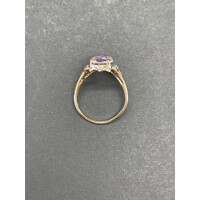 Ladies 9ct Yellow Gold Multicolour Gemstone Ring (Pre-Owned)