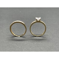 Ladies 9ct Yellow Gold Ring Set (Pre-Owned)