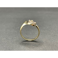 Ladies 9ct Yellow Gold Diamond Cluster Ring