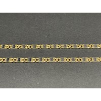 Unisex 9ct Two Tone Gold Fancy Link Necklace (Pre-Owned)