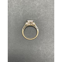 Ladies 9ct Yellow Gold Diamond Ring (Pre-Owned)