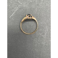 Ladies 9ct Yellow Gold Gemstone Ring (Pre-Owned)