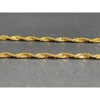 Ladies 21ct Yellow Gold Singapore Link Necklace (Pre-Owned)