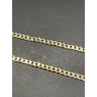 Unisex 9ct Yellow Gold Curb Link Necklace