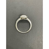 Ladies 9ct White Gold Diamond Ring