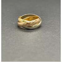 Ladies 18ct Three Tone Gold 3 in 1 Ring