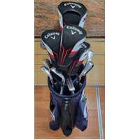 Callaway X Hot Left-Handed Golf Set Drivers Irons Putter and Bag