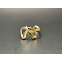 Ladies 9ct Yellow Gold Swirl Design Ring