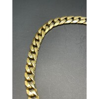 Unisex 9ct Yellow Gold Curb Link Bracelet