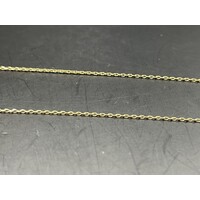 Unisex 14ct Yellow Gold Cable Link Necklace & Yacht Pendant