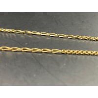 Unisex 9ct Yellow Gold cable/curb Link Chain & Cross Pendant