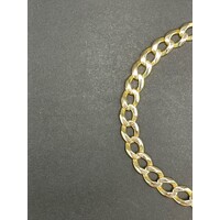 Mens 9ct Yellow Gold Curb Link Bracelet