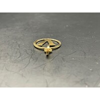 Unisex 18ct Yellow Gold Letter V Pendant