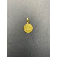 Unisex 18ct Yellow Gold Religious Pendant