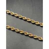 Unisex 9ct Yellow Gold Rope Link Necklace