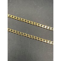 Men's 10ct Yellow Gold Curb Link Necklace